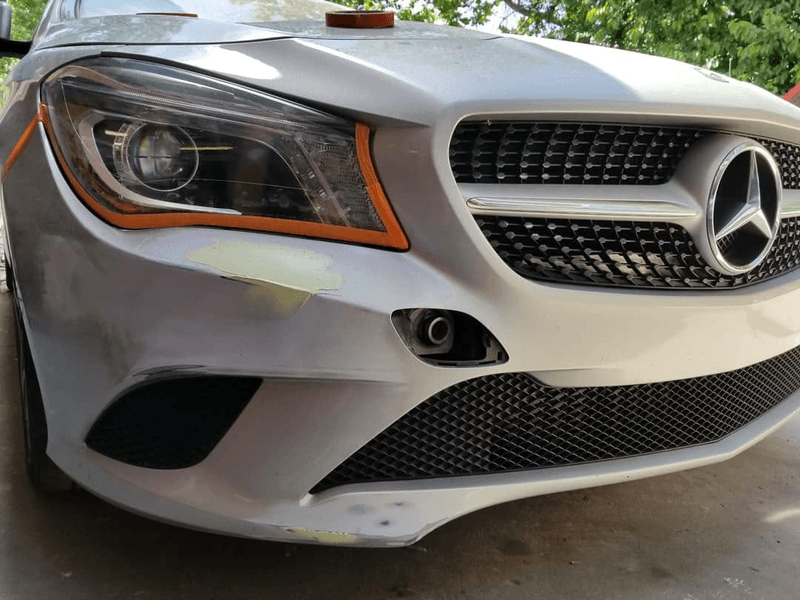 Bumper repair and refinish at our Herman Street shop